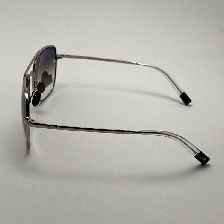 عینک آفتابی خلبانی رندولف شیشه سنگ آنتی رفلکس آبی هایلایت نقره ای فول پک RANDOLPH AVIATOR RE 58 24K WHITE GOLD (ارسال