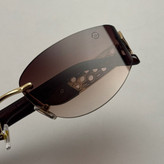 عینک آفتابی فیلیپ پلین Philip Plein مدل Luxury Shield فریم لس قهوه ای - لنز UV400 (ارسال رایگان)