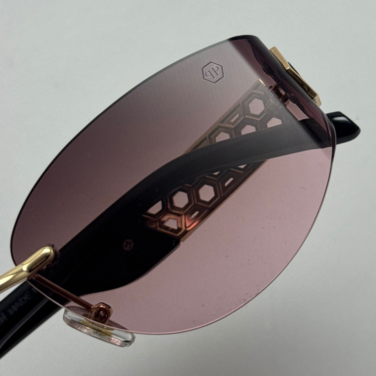 عینک آفتابی فیلیپ پلین Philip Plein مدل Luxury Shield فریم لس بنفش صورتی - لنز UV400 (ارسال رایگان)