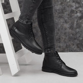 نیم بوت مردانه بندی ساقدار مدل دژاوو رنگ مشکی (پس کرایه)