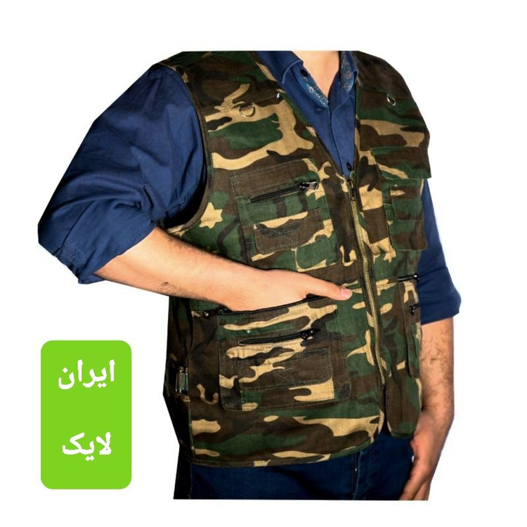 جلیقه تاکتیکال چریکی استتارشکاروماهیگیری دارای آستر داخلی تولید ایران