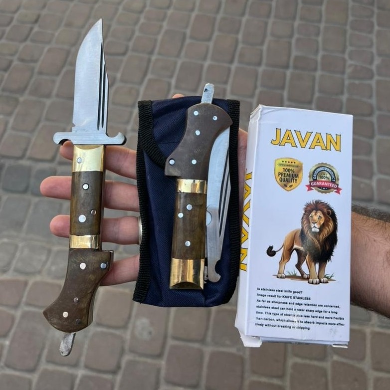 چاقوی دنده ای افغان سایز بزرگ اصلی 25 سانتی با غلاف