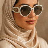 عینک سفید بزرگ